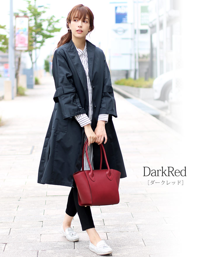 トートバッグ ダーク レッド 本革