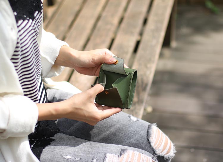 Jamale 牛革 ヌメ 二つ折り 財布 レディース