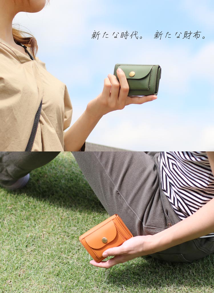 財布 レディース ミニ 財布 二つ折り Jamale 日本製 折り財布 ヌメ革 牛革 レザー 本革 コンパクト財布 ミディアム 小さい財布 シンプル おしゃれ ブランド