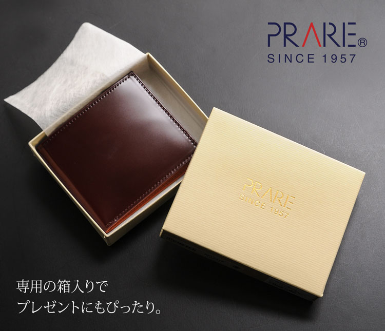 PRAIRIE[プレリー] コードバン 馬革 二つ折り 財布 折りサイフ / レディース