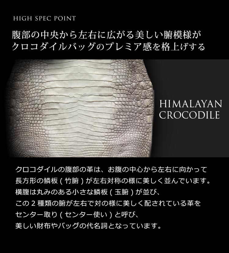ヒマラヤクロコダイル ハンドバッグ 2way マット加工 ホワイト ショルダーバッグ 鰐革 本革