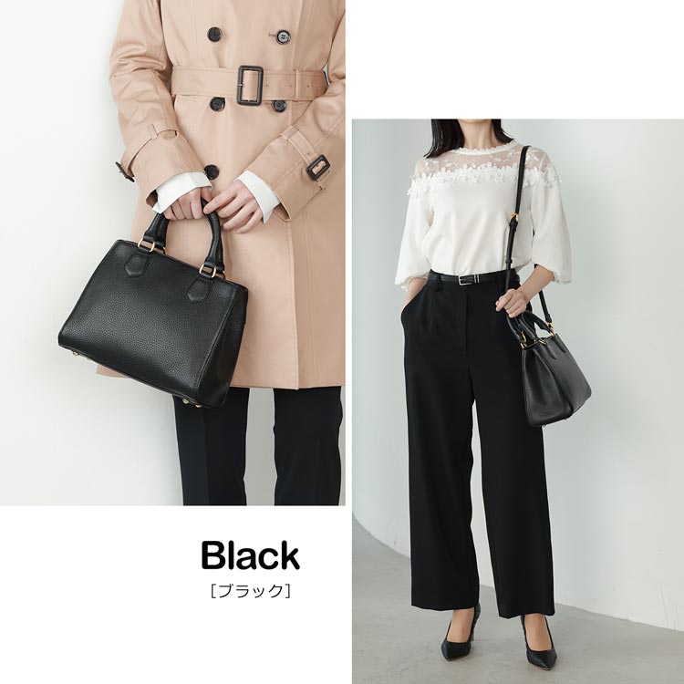 ブラック フォーマル Mia Borsa バッグ 牛革 2wayバッグ レディース