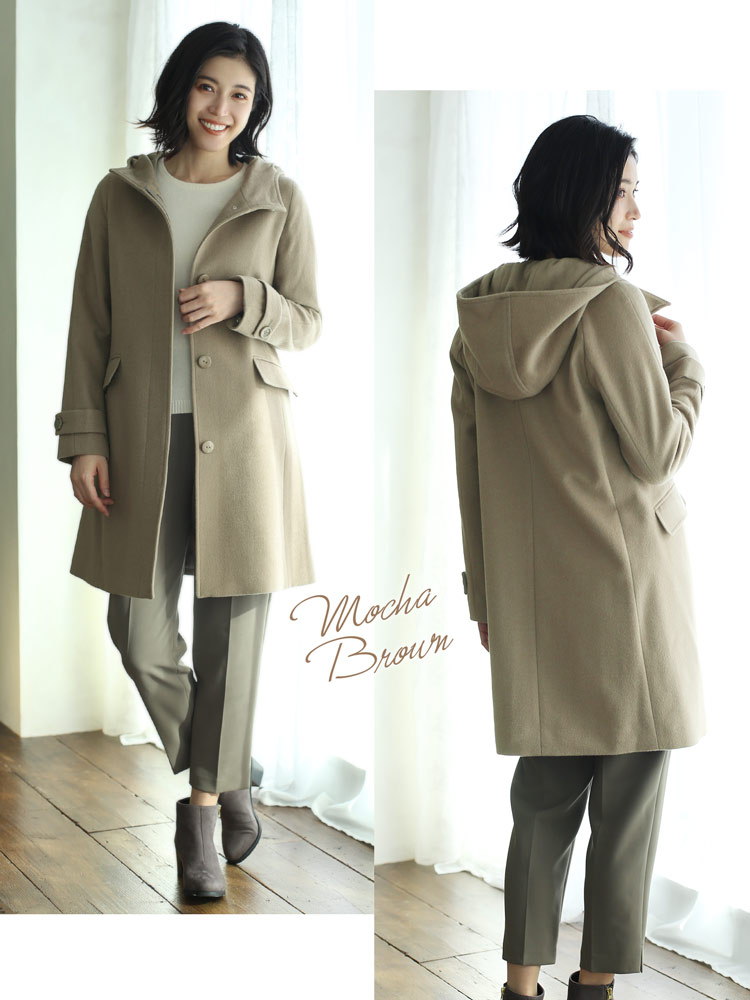 Filomo カシミヤ混 フード付き コート