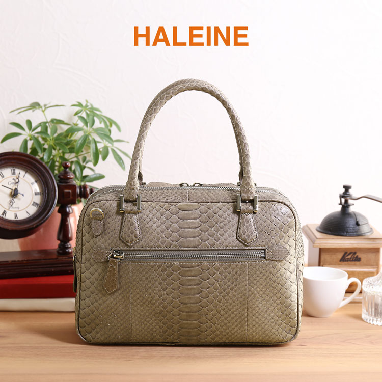 HALEINE [アレンヌ] ダイヤモンド パイソン ハンドバッグ レディース