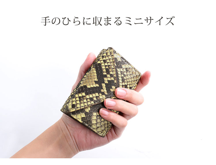 パイソン 小さい財布 手のひらサイズ メンズ
