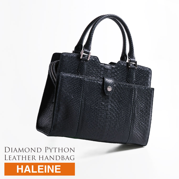 HALEINE [アレンヌ] ダイヤモンド パイソン ハンドバッグ レディース