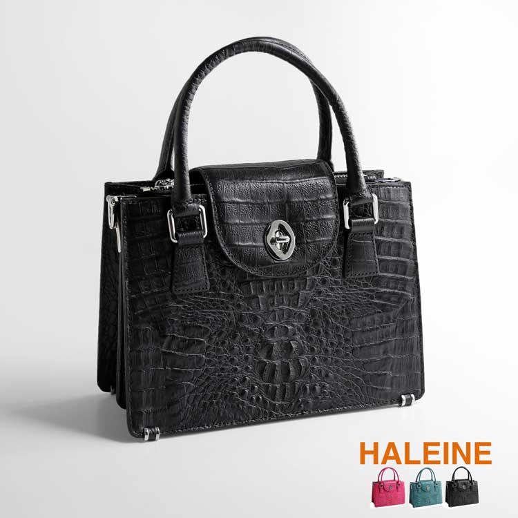 HALEINE [アレンヌ] カイマン レザー ハンド バッグ 2WAY ブランド