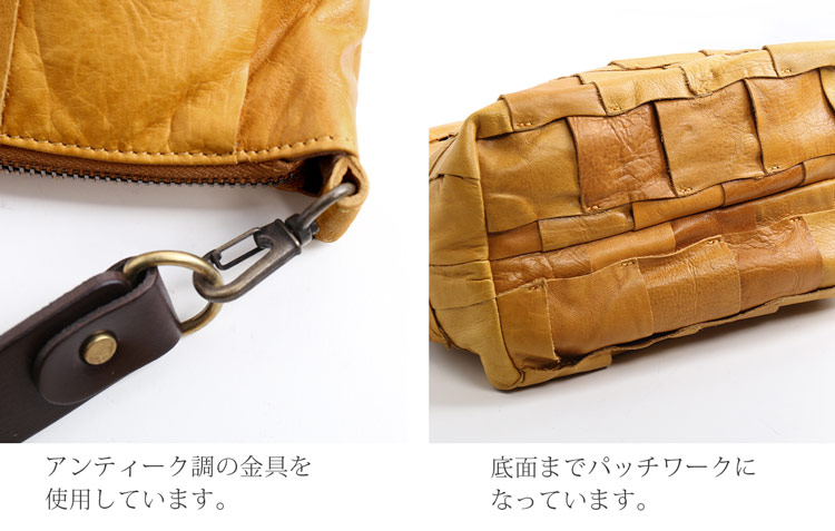 HALEINE 牛革 バッグ ディティール