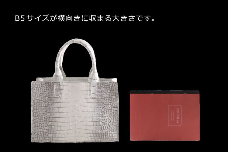 ヒマラヤクロコダイル　ポロサス 2way トートバッグ ショルダーバッグ 日本製 国産 JRA スモールクロコダイル 高級 クロコダイル ワニ 鰐 革 本革 