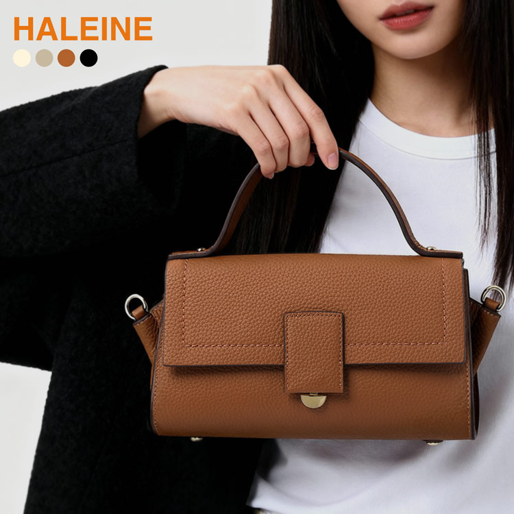 HALEINE 本革 ハンドバッグ ミニバッグ 斜めがけ 2WAY レディース