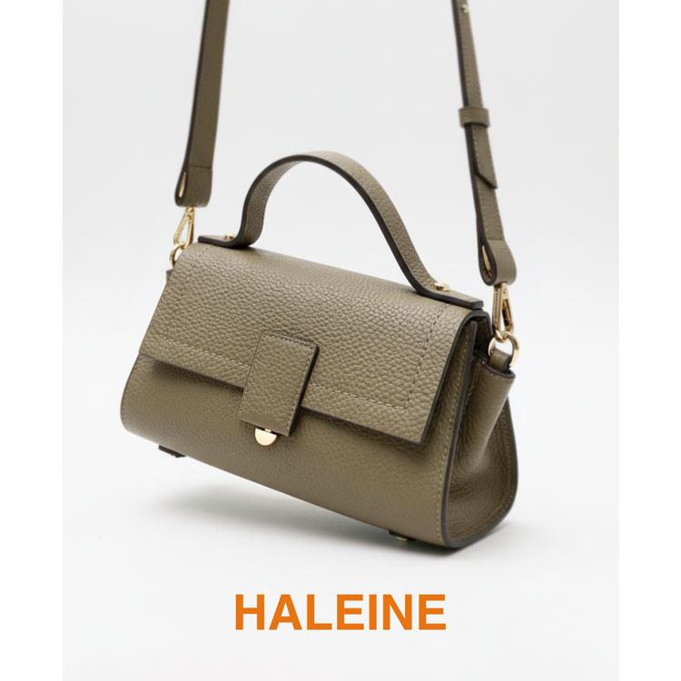 HALEINE 本革 ハンドバッグ ミニバッグ 斜めがけ 2WAY レディース
