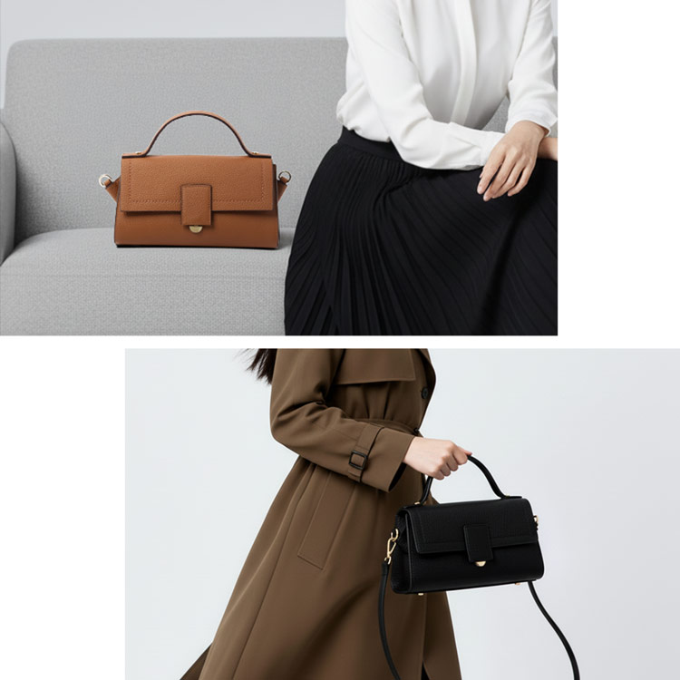 HALEINE 本革 ハンドバッグ ミニバッグ 斜めがけ 2WAY レディース