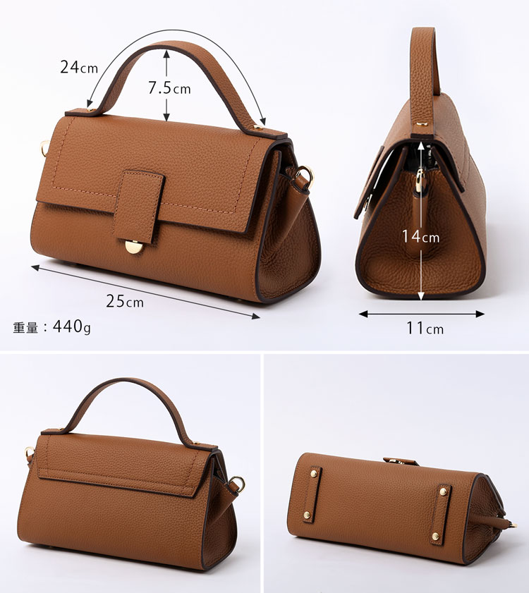 HALEINE 本革 ハンドバッグ ミニバッグ 斜めがけ 2WAY レディース サイズ