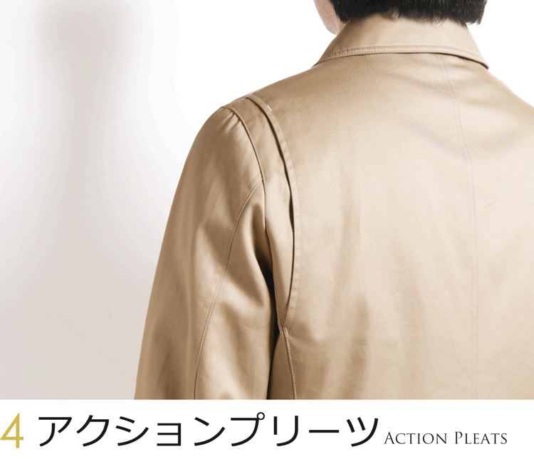 アクションプリーツ コート メンズ