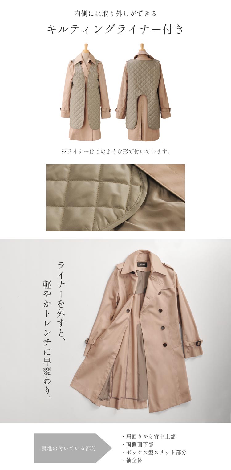 トレンチコート 春コート filomo