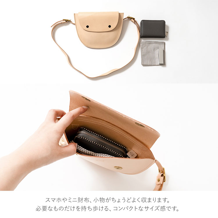 牛革　レディース　ショルダーバッグ ヌメ革