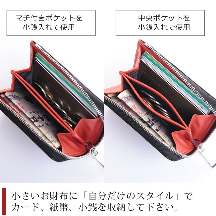 紙幣やカードが入る