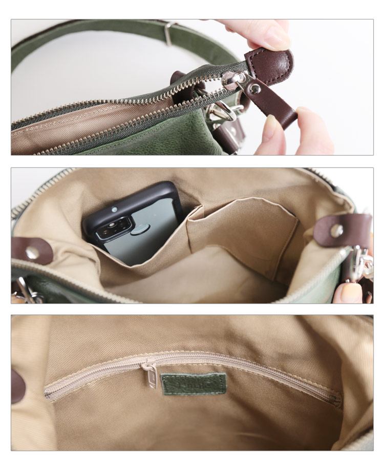 牛革 ショルダーバッグ 2WAY