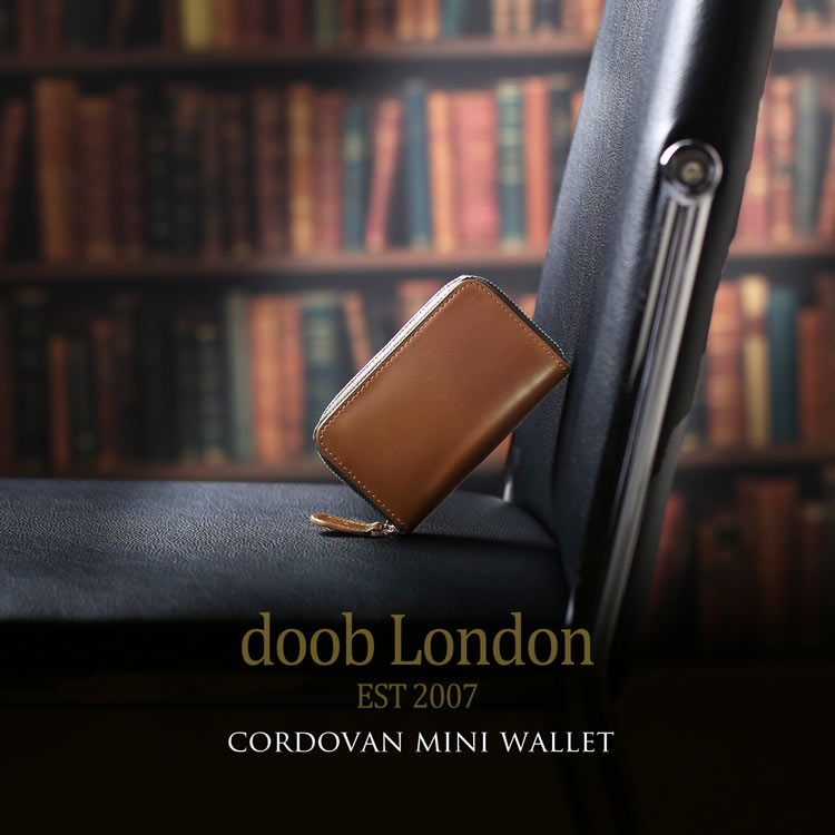 doob London コードバン コンパクト 財布 小さい ラウンドファスナー  レディース グリーン