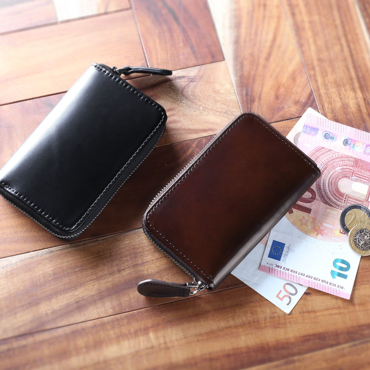 コードバン レディース ミニ 財布 本革 doob London ダークブラウン