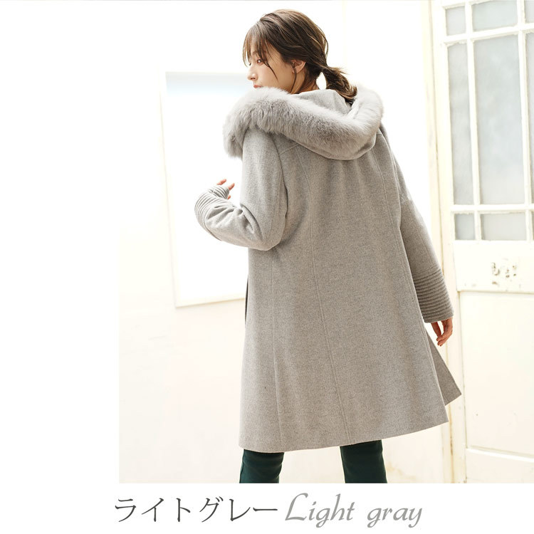 Filomo カシミヤ混 コート フォックス ファー コート