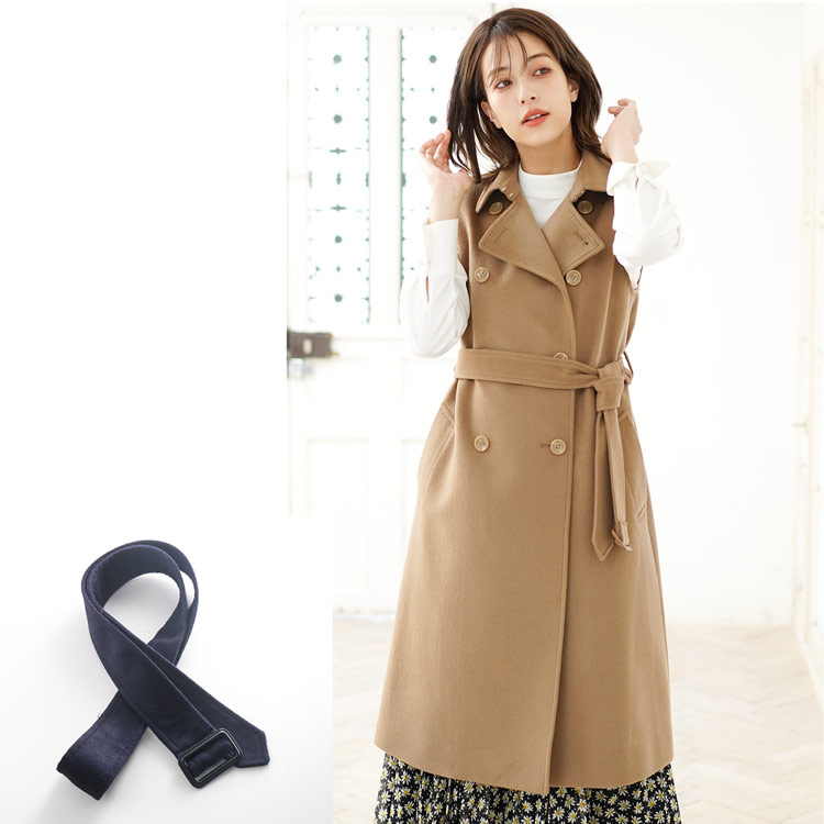 Filomo カシミヤ混 ロングベスト 羽織る ジレ
