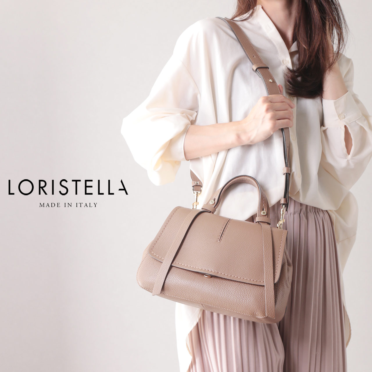 LORISTELLA イタリア 牛革 ショルダーバッグ レディース