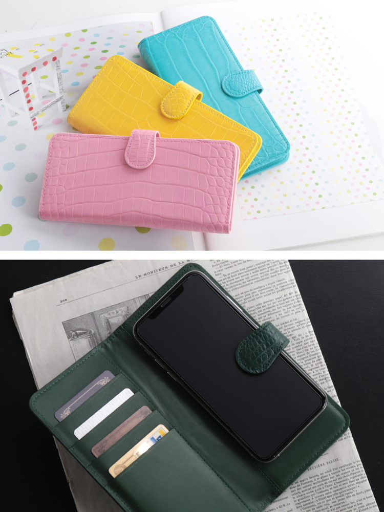 本革 クロコダイル スマホケース スマホカバー