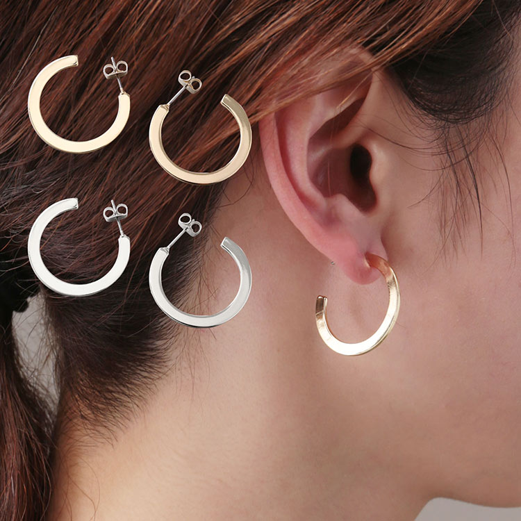 シンプル フープ ピアス