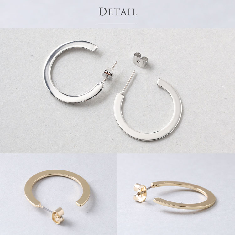 シンプル フープ ピアス