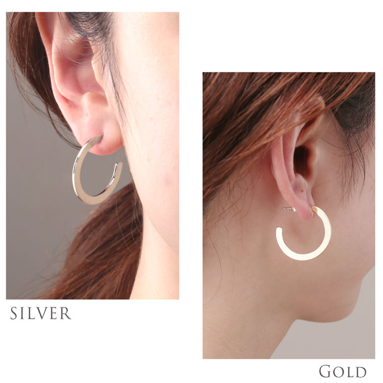 シンプル フープ ピアス