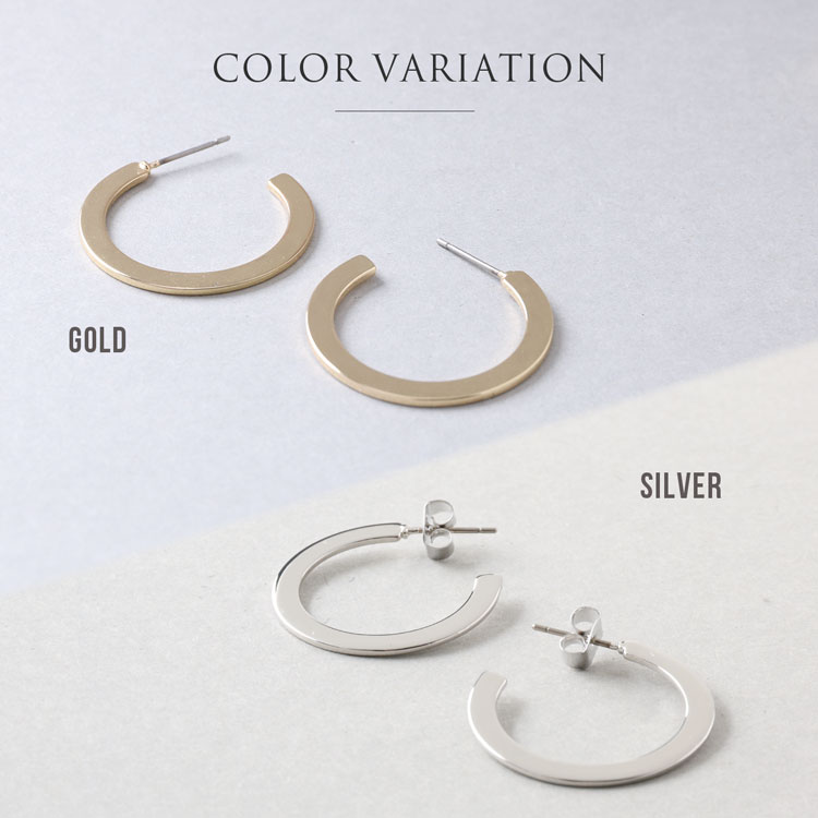 シンプル フープ ピアス