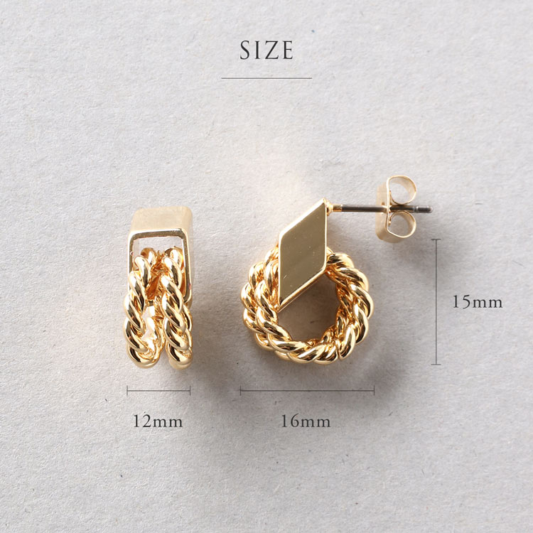 ツイスト リング キャッチ ピアス