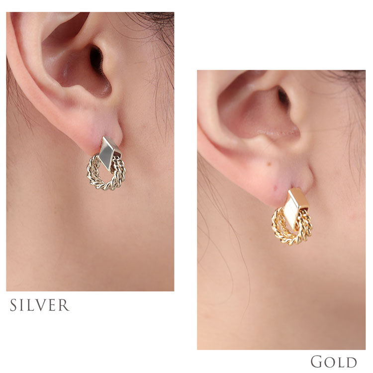 ツイスト リング キャッチ ピアス