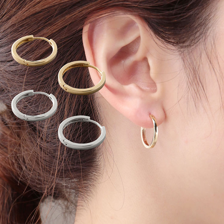 ニッケルフリー フープ ピアス