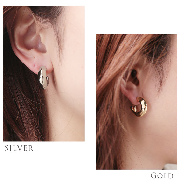 バンピー フープ キャッチ ピアス
