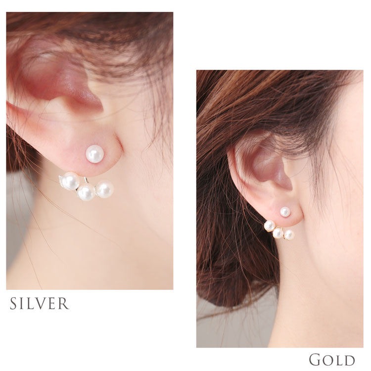 パール バック キャッチ ピアス