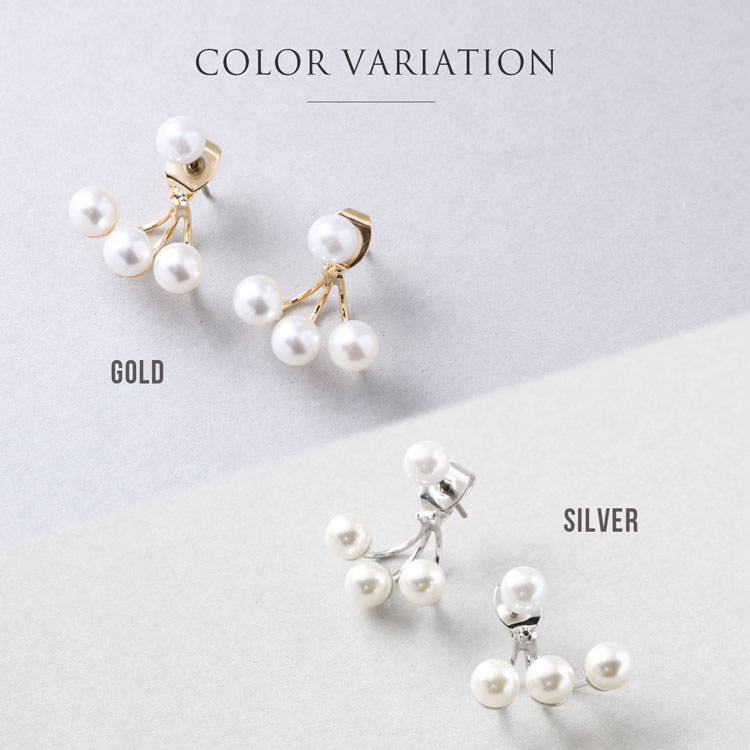 パール バック キャッチ ピアス
