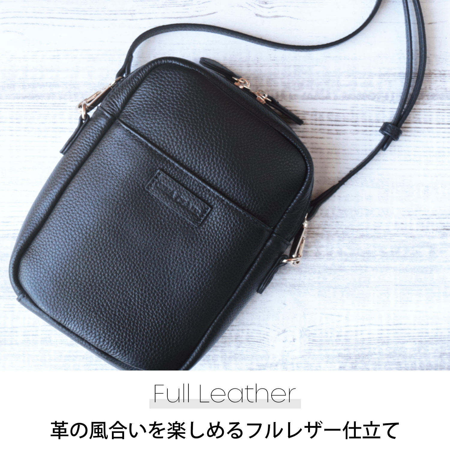 gina clair 本革 ショルダーバッグ フルレザー