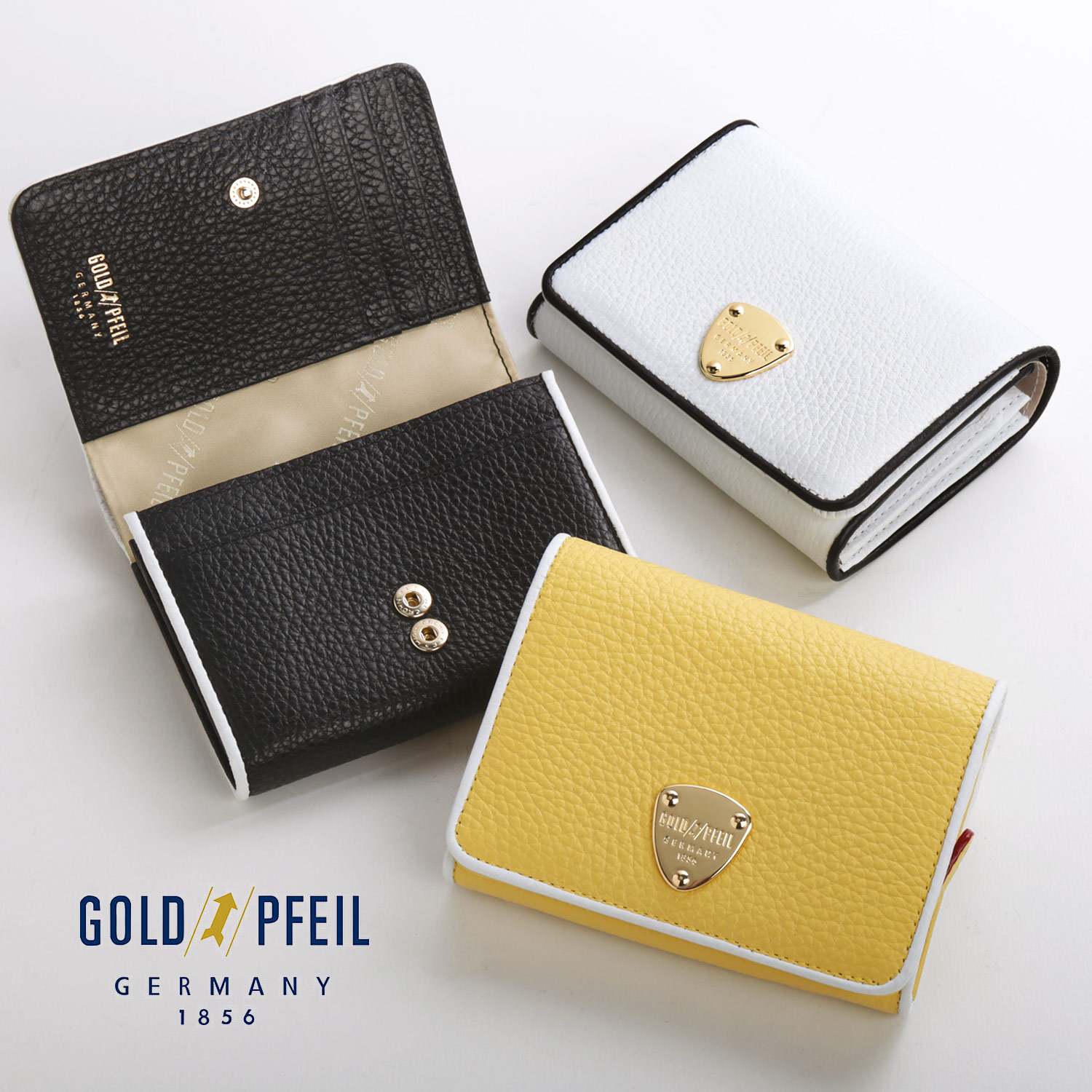 本革 折り財布 GOLD PFEIL