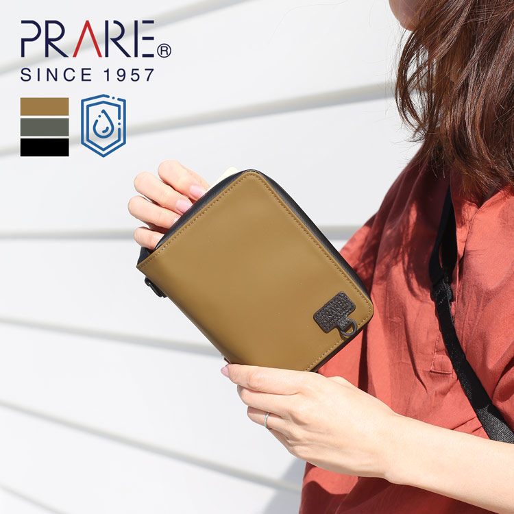 PRAIRIE プレリー オーガナイザー メンズ アウトドア 防水 止水ファスナー 丈夫 ポーチ ネックウォレット スマホポーチ