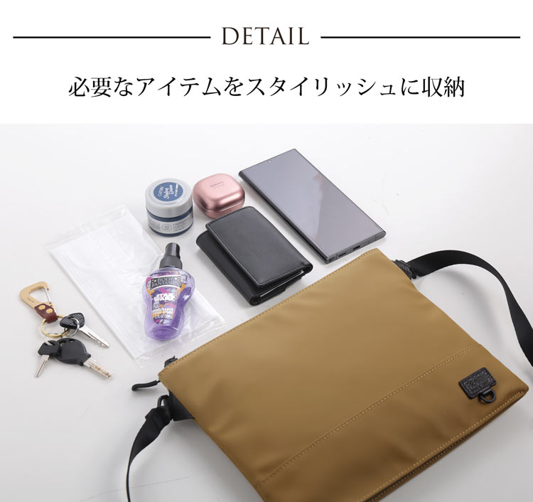 PRAIRIE プレリー サコッシュ  レディース ｱｳﾄﾄﾞｱ 防水 止水ファスナー 丈夫 ボディバッグ ショルダーバッグ