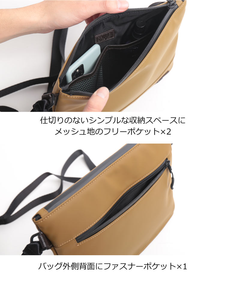 PRAIRIE プレリー サコッシュ  レディース ｱｳﾄﾄﾞｱ 防水 止水ファスナー 丈夫 ボディバッグ ショルダーバッグ