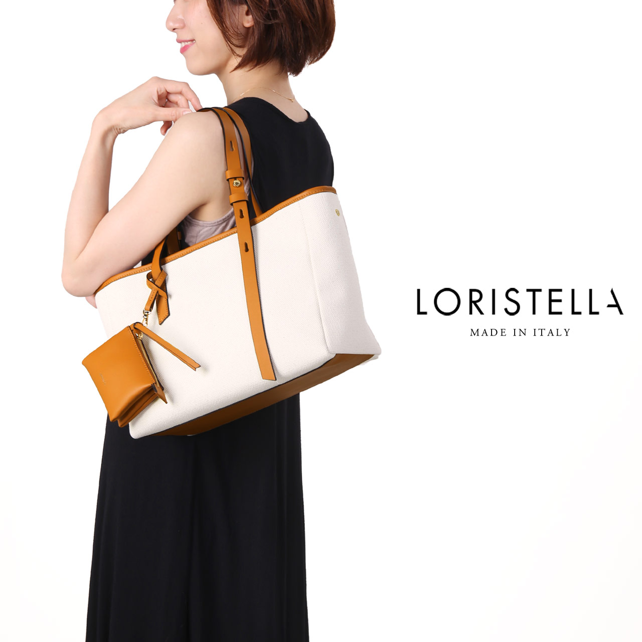 LORISTELLA イタリア 牛革 トートバッグ レディース ホワイト 白