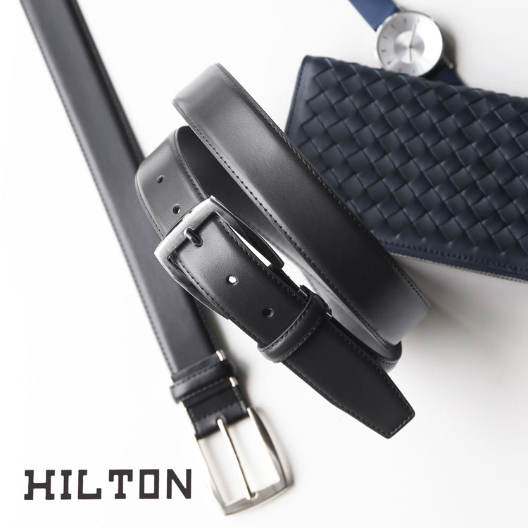 本革メンズベルトHILTON