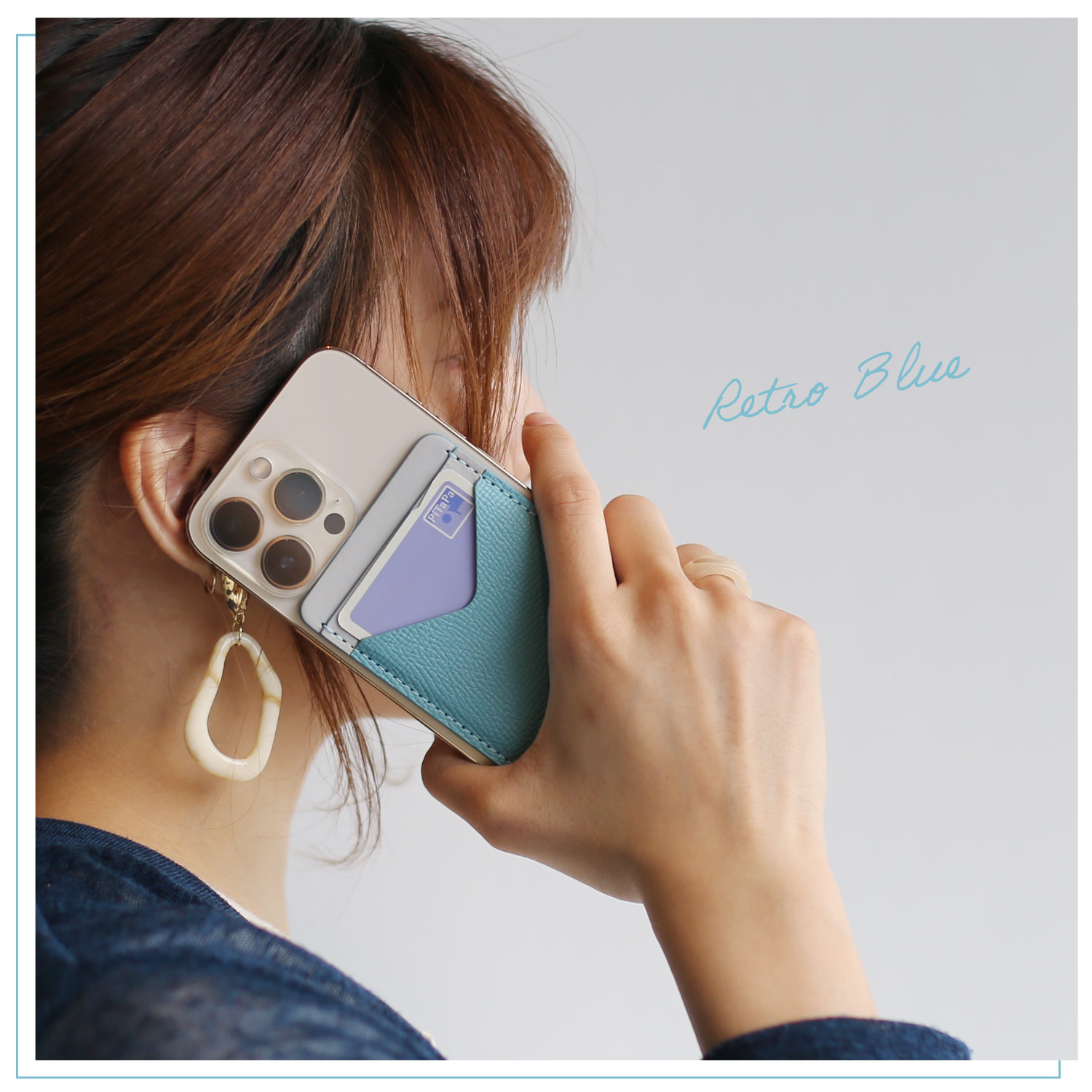 jamale 本革 スマホ カードポケット