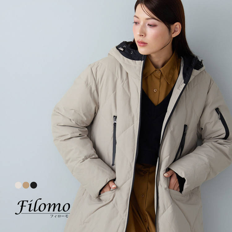 Filomo ダウン コート フード