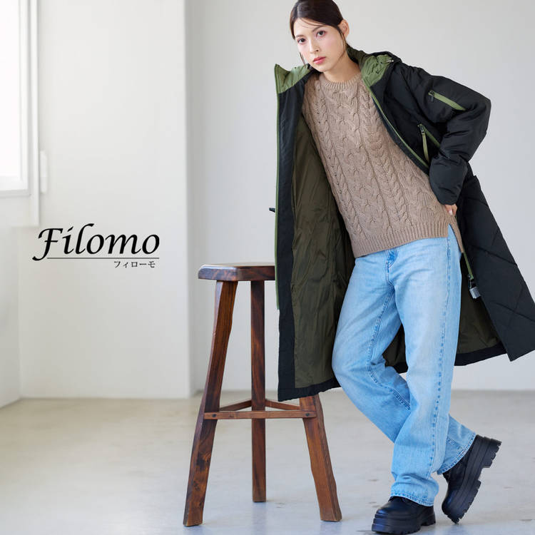 Filomo ダウン コート フード
