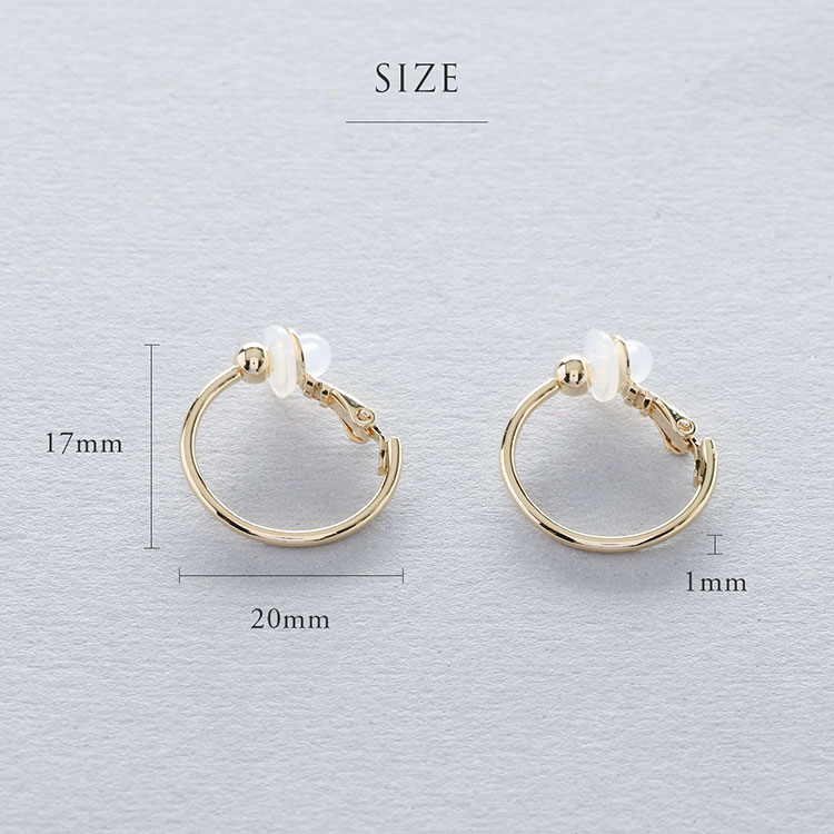 ワンタッチ フープ イヤリング 20mm