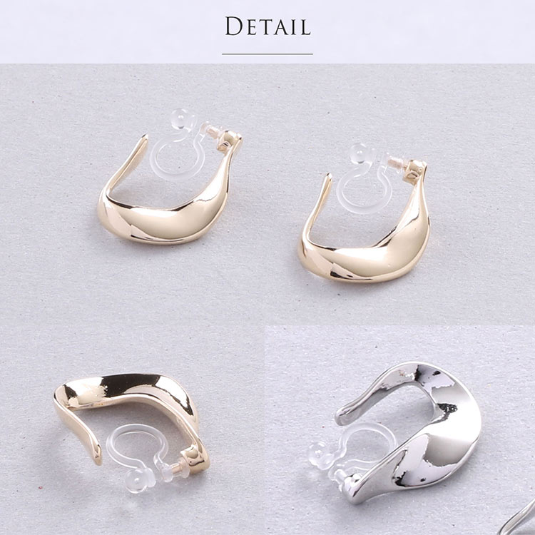 ツイスト デザイン イヤリング 23mm